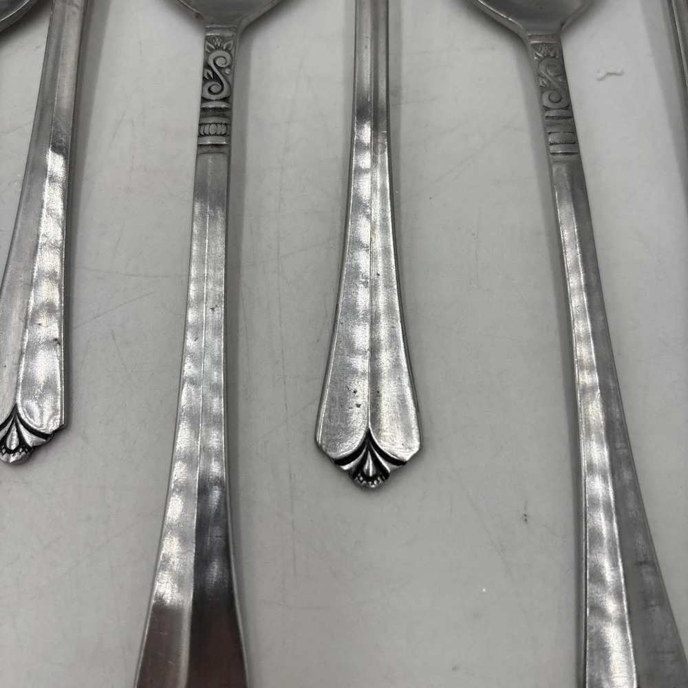 Lot of 6 Teaspoons Spoons Orleans Silver ORL31 Stainless